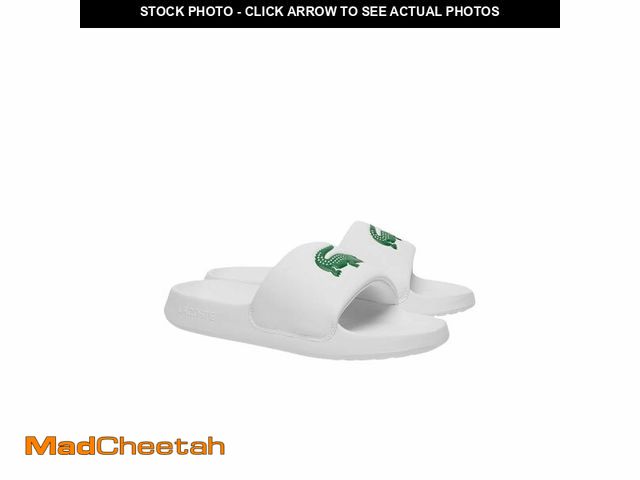 Lot 74-14382265 - Lacoste Men's Serve Slide 1.0, Yellow &amp; White Croc, 7 - USED