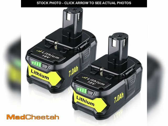 Lot 74-14054287 - VINIDA Upgraded 2 Pack P108 7.0Ah Lithium-Ion Replacement for Ryobi 18V Battery P102 P103 P104 P105 ...