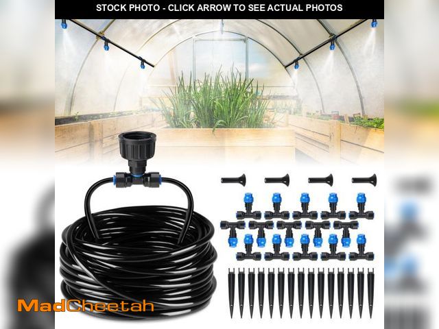 Lot 74-12126482 - HIRALIY 59FT Greenhouse Misting Drip Irrigation Kit, Hanging Plant Watering, Garden Watering System ...