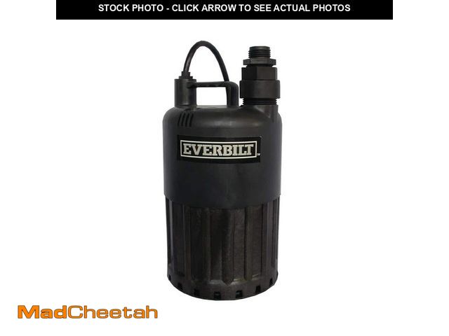 Lot 74-12611234 - Everbilt 1/2 HP Waterfall Submersible Utility Pump - USED