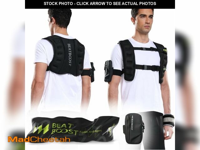 Lot 74-14078135 - BeatBoost Weighted Vest Men 25lb Weight Vest with 4lb Wrist Ankle Weights Set for Walking Strength T...
