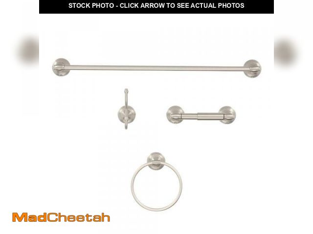 Lot 74-12364951 - ARISTA Highlander Collection 4-Piece Bathroom Hardware Kit in Satin Nickel - UNUSED