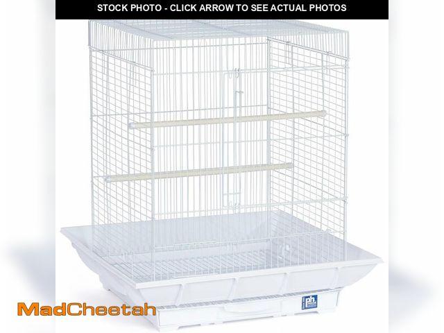 Lot 74-14582068 - Prevue Hendryx SP850W/W Clean Life Cockatiel Cage, White,1/2" - UNUSED