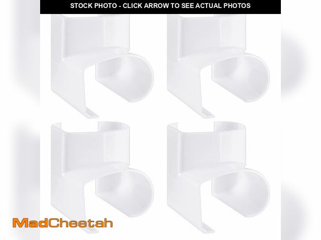 Lot 74-14146269 - CroBlissful 4 Pack Pool Replacement Corner Caps 1.77 Inch White Plastic Corner Caps Fence Post Plast...
