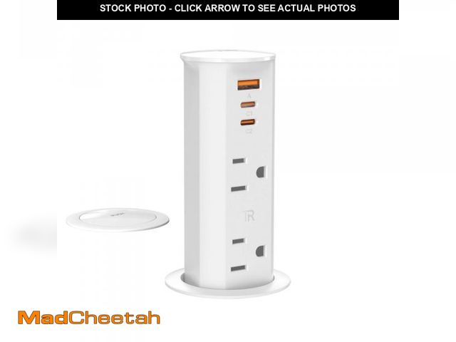 Lot 74-12111155 - ANNQUAN 2 inch Space Saver Pop Up Outlet for Countertop with PD20W USB Ports,2 Outlets Tamper Resist...
