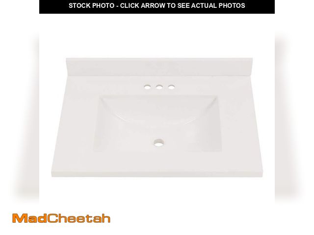 Lot 74-13537394 - Home Decorators Collection 31 in. W x 22 in. D Cultured Marble White Rectangular Single Sink Vanity ...