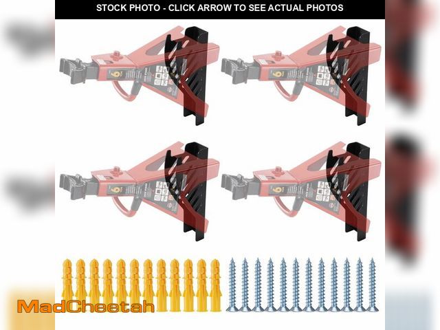 Lot 74-12705091 - Racewill 4 Packs Jack Stand Holder Wall Mount Organizer Bracket Rack Fits 4 &amp; 5 &amp; 6 Ton Jack...
