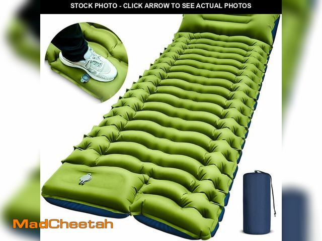 Lot 74-12700907 - FUN PAC Camping Sleeping Pad, Ultralight Camping Mat with Pillow, Built-in Foot Pump Inflatable Slee...