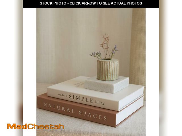 Lot 74-12600800 - Beautiful Decorative Books - Set of 2 Boxes Enhance Your Coffee Table, Bookshelf or Mantel Shelf Dec...