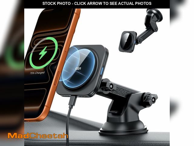 Lot 74-12602527 - ESR for MagSafe Car Mount Charger, for Magsafe Car Charger, Dashboard Suction Cup Magnetic Car Mount...