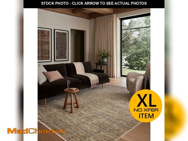 Lot 74-12693133 - Loloi Amber Lewis Molly Collection MOL-07 Tobacco/Sage 8'-6" x 12' Low Pile Area Rug - UNUSED