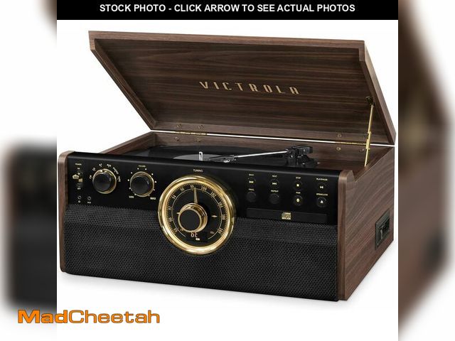 Lot 74-14591618 - Victrola Empire - Wood 6-in-1 Bluetooth Record Player - Espresso - USED