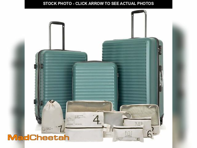 Lot 74-12779763 - Travelhouse 3 Piece Hardside Luggage Set Hardshell Lightweight Suitcase with TSA Lock Spinner Wheels...