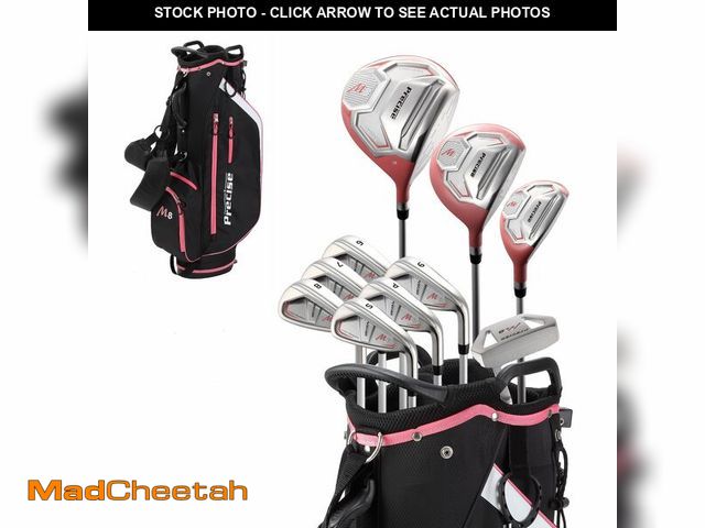 Lot 74-12590685 - Precise M8 15-Piece Womens Golf Club Full Set, Driver, Wood, Hybrid, Irons, Putter &amp; Stand Bag, ...