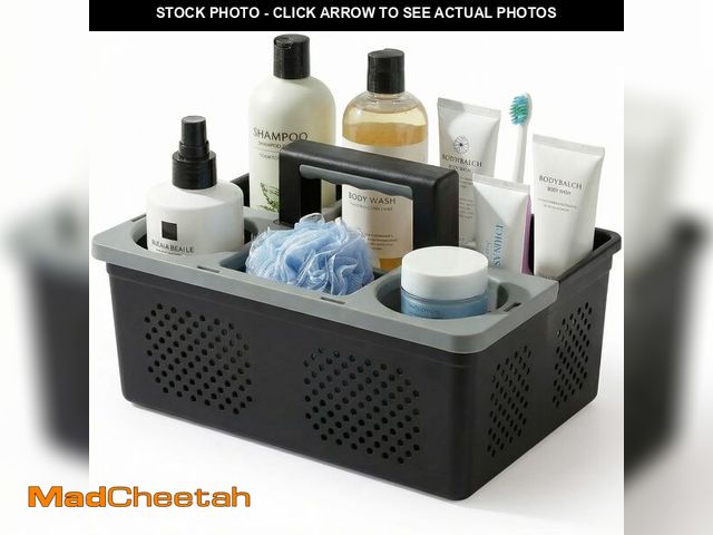 Lot 74-14477596 - KMV Dorm Room Portable Shower Caddy with Adjustable Compartments - Ventilated Drainage Design with H...