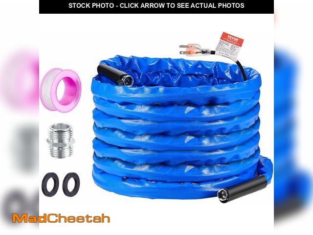 Lot 74-13710763 - VEVOR 50ft Heated Water Hose for RV, Heated Drinking Water Hose with Corrugated Cover Antifreeze to ...