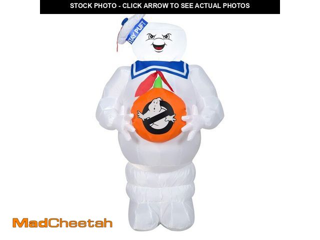 Lot 74-12975707 - National Tree Company Inflatable Decoration, White, Ghostbusters Marshmallow Man, Self Inflating, Pl...