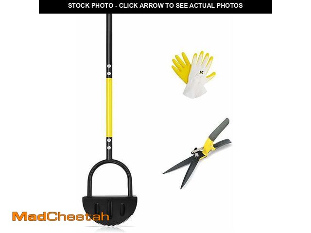 Lot 74-12763425 - (MISSING TRIMMERS,GLOVES) Hand Edger, Saw-Tooth Garden Edger, Half Moon Step Edger Manual Lawn Edger...