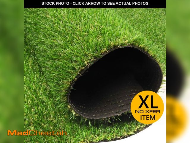 Lot 74-12689931 - Heyroll Artificial Turf Grass Indoor Outdoor 7 ft x 15 ft, 0.8 inch Realistic Synthetic Fake Grass, ...