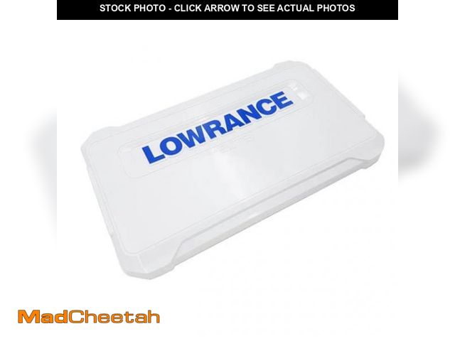 Lot 74-12309610 - Lowrance 000-16443-001 Elite FS 10 Sun Cover, White with Blue Lettering - USED
