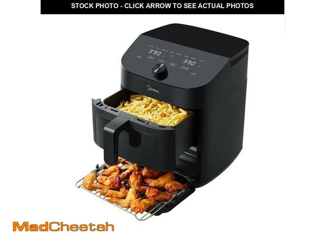 Lot 74-13815093 - Midea Air Fryer, 11 Qt, Double Basket with Dual Cooking Zones, 8-In-1 Presets, Sync Finish Technolog...