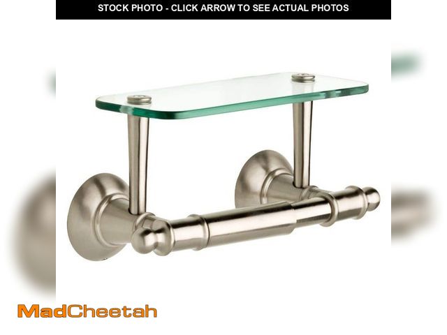 Lot 74-13001572 - Delta Hospitality Extensions Toilet Paper Holder with Glass Shelf for Phone Bath Hardware Accessory ...