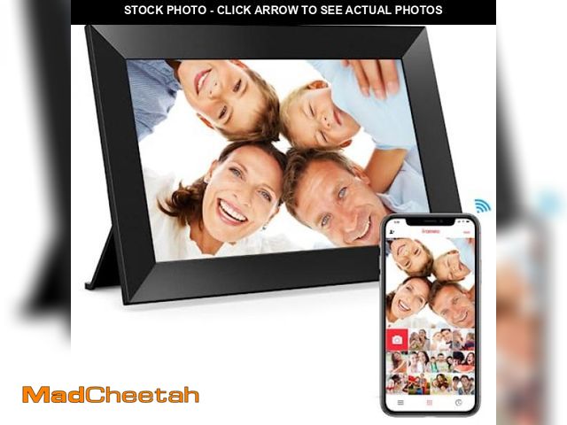 Lot 74-12326424 - Frameo 10.1 Inch WiFi Digital Picture Frame, 1280x800 HD IPS Touch Screen Photo Frame Electronic, 32...