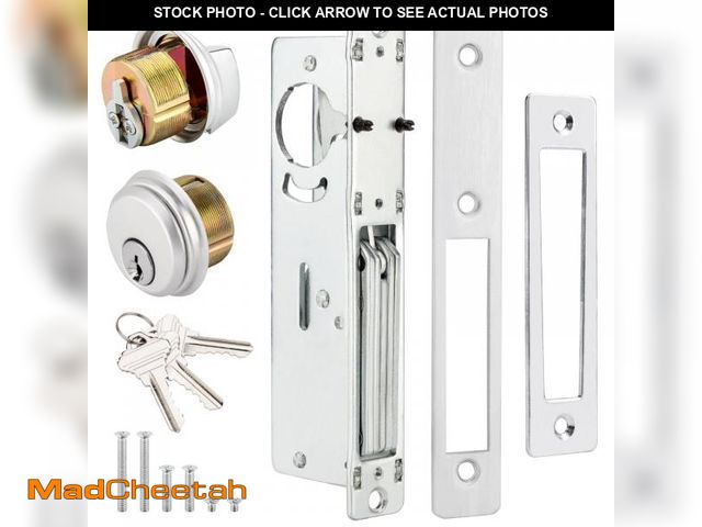 Lot 74-12439221 - MaxxGeek Storefront Mortise Door Lock Commercial Mortise Lock with Lock Cylinder Double Cylinder Dea...