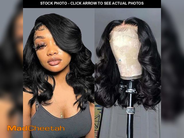 Lot 74-12718404 - UVVUVV Wear and Go Glueless Wigs Pre Plucked Pre Cut 4x4 Body Wave Bob Wig Human Hair wigs for black...