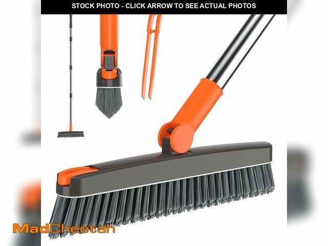 Lot 74-14423106 - AIR U+ Heavy Duty Grout Scrub Brush with Long Handle &amp; Hair Clip - UNUSED