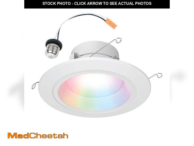 Lot 74-12853414 - HALO Color and Tunable White 65W Equivalent 5/6 inch Integrated LED Dimmable Smart Wi-Fi Wiz Connect...