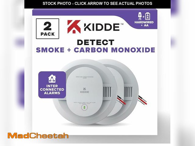 Lot 74-10824543 - Kidde Hardwired Smoke &amp; Carbon Monoxide Detector, AA Battery Backup Smoke Alarm, Interconnectabl...
