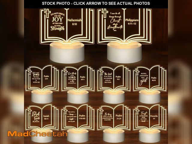 Lot 74-14386469 - VIHOSE 10 Sets Christian Gift Bulk for Women Church Religious Inspirational Acrylic Nightlight LED w...