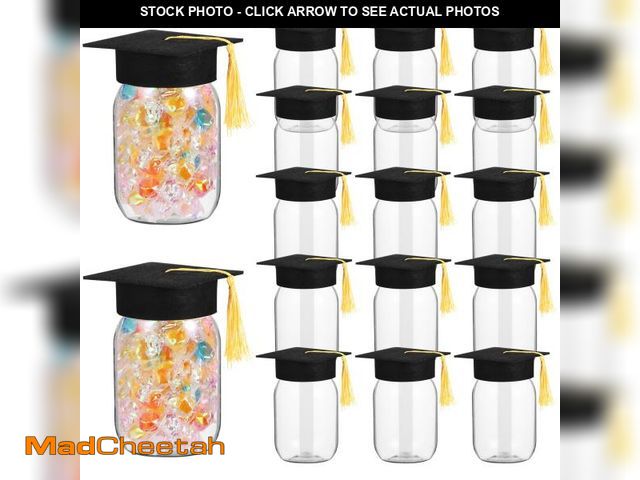 Lot 74-12110117 - 16 Set DIY Graduation Jar Decorations Mason Jar Graduation Candy Gifts Jar Plastic Jars and Class of...