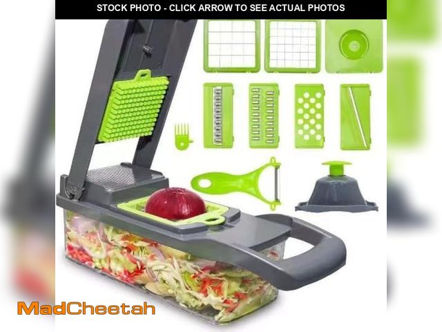 Lot 74-12050614 - LSLCQW Multifunctional Vegetable Chopper - 16 in 1 Food Chopper With 8 Blades, Slicer, Dicer, Cutter...
