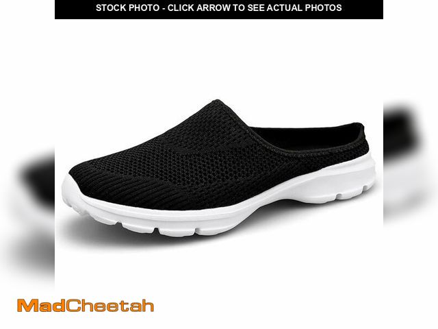Lot 74-14265722 - ChicWind Womens Slip-on Sneaker House Slippers Closed Toe Lightweight Mule Shoes Black 6.5 - UNUSED