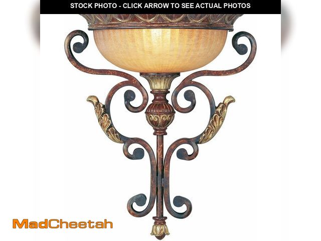 Lot 74-12829028 - (MISSING GLASS SHADE) Livex Lighting 8580-63 Villa Verona Wall Sconce - UNUSED