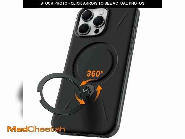 Lot 74-12443374 - TORRAS 360 Spin Stand for iPhone 16 Pro Case, Fit for Magsafe, Mil-STD Protective Hard PC Scratch-Re...