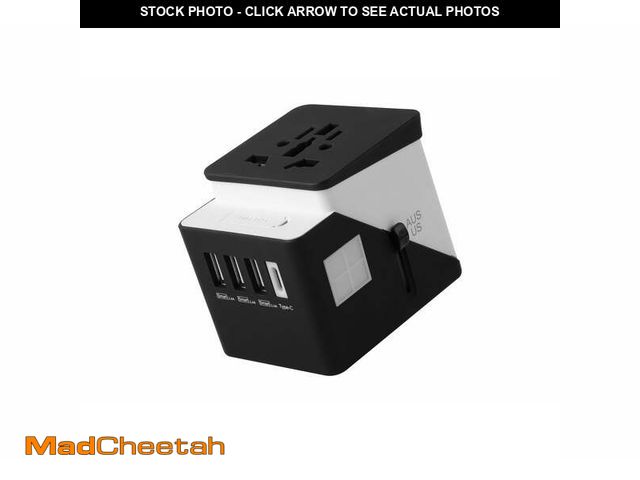 Lot 74-12687643 - Protege International Travel Power Adapter with USB-C Port, White, 5oz - UNUSED