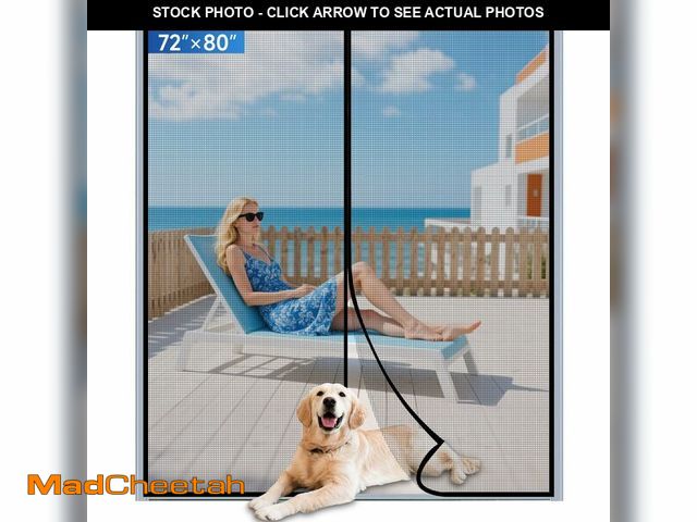 Lot 74-12604975 - LONGEAS Upgraded PET Mesh Magnetic Screen Door Stronger Than Fiberglass and Polyester,Hands Free,Kee...