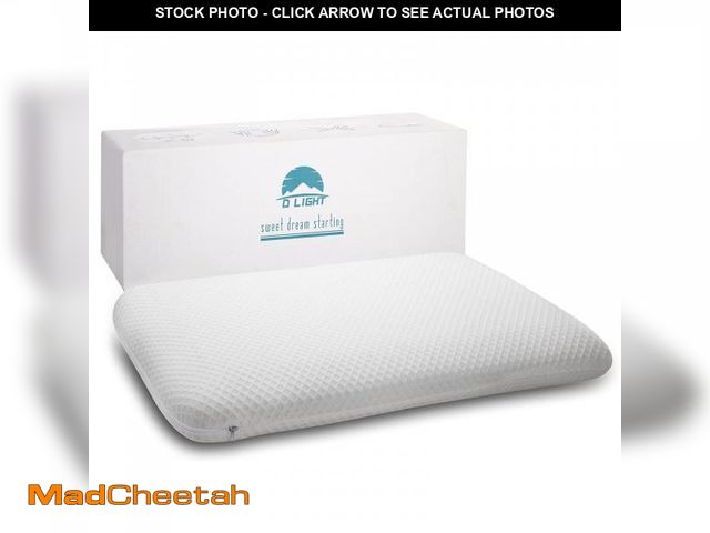 Lot 74-12435152 - DLIGHT BD Slim 3.2" Stomach Sleeping Memory Foam Pillow-Thin, Flat, Soft Yet Supportative for Belly,...