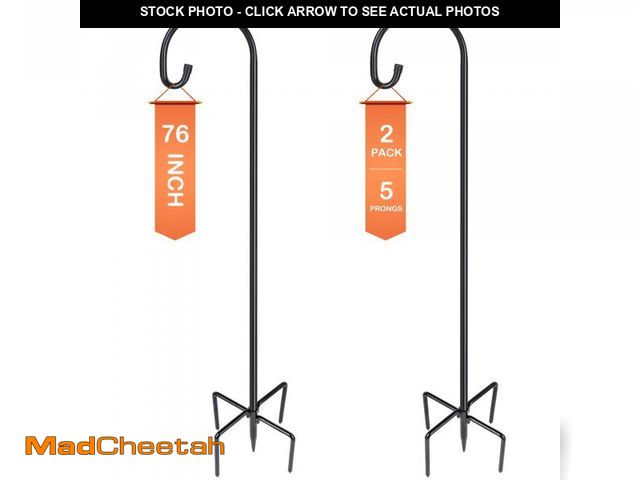 Lot 74-11556502 - Shepherd-Hooks Adjustable for Bird-Feeder Lantern Plant-Hook Garden-Stake - Plant Stand Hanger for O...