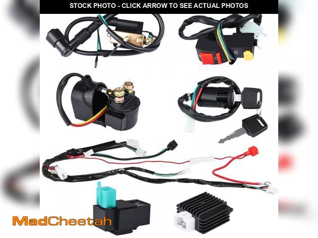 Lot 74-11546653 - AuInLand Electric Wiring Harness, CDI Ignition Coil Wiring Harness Kit, CDI Wire Assembly fit for 4 ...