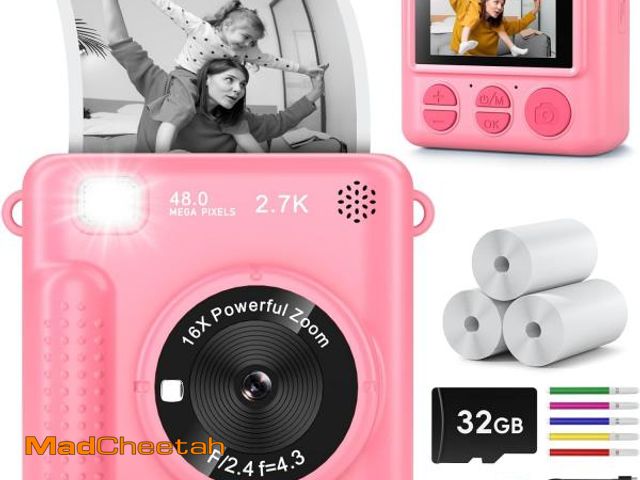 Lot 74-12326930 - GREENKINDER Kids Camera Instant Print, Christmas Birthday Gifts for Girls Boys Age 3-12Ã¯Â¼ÅHD Self...