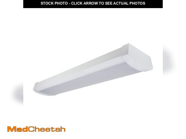 Lot 74-12745552 - Commercial Electric 1-Pack 48 in. 4000 Lumens Integrated LED White Wraparound Light 4000K Bright Whi...