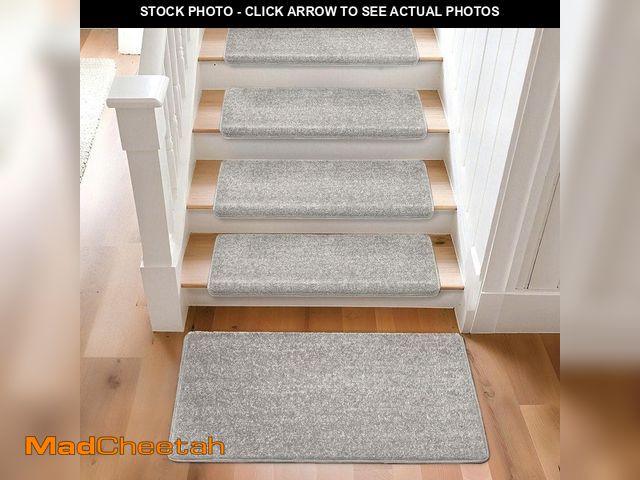 Lot 74-13739974 - PURE ERA Light Gray 9.5 in. x 30 in. x 1.2 in. Bullnose Polypropylene Non-slip Carpet Stair Tread Co...