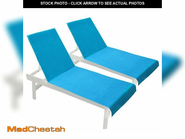 Lot 74-14265991 - COTTON CRAFT Pool Lounge Chair Cover - 2 Pack 100% Cotton Soft Ringspun Terry Towel - Chaise Patio P...