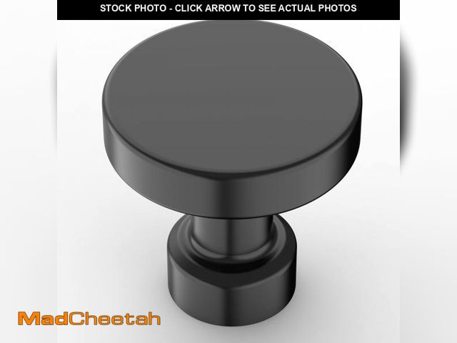 Lot 74-12432616 - Amerdeco 10 Pack Matte Black Kitchen Cabinet Knobs Single Hole Cabinet Pulls Round Drawer Knobs Dres...