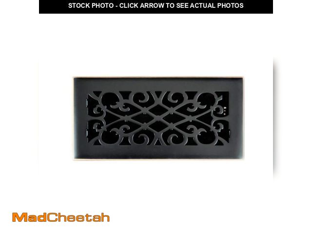 Lot 74-12783648 - Hampton Bay Elegant Scroll 4 in. x 10 in. Steel Floor Register in Oil Rubbed Bronze - UNUSED