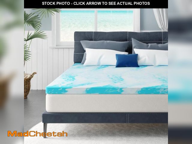Lot 74-12136715 - 2 Inch Twin Memory Foam Mattress Topper, Memory Foam Mattress Topper with Gel Infusion, Cooling Matt...